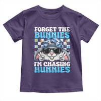 Funny Easter Bunny Forget the Bunnies I’m Chasing Hunnies Toddler T Shirt Cool Rabbit with Sunglasses & Hat Humor