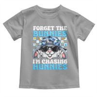 Funny Easter Bunny Forget the Bunnies I’m Chasing Hunnies Toddler T Shirt Cool Rabbit with Sunglasses & Hat Humor