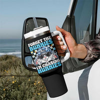 Funny Easter Bunny Forget the Bunnies I’m Chasing Hunnies Tumbler With Handle Cool Rabbit with Sunglasses & Hat Humor