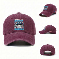 Funny Easter Bunny Forget the Bunnies I’m Chasing Hunnies Washed Cotton Baseball Cap Cool Rabbit with Sunglasses & Hat Humor