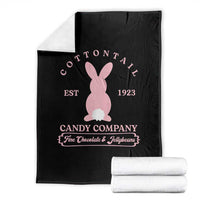 Cottontail Candy Company Vintage Easter Bunny Throw Blanket Retro Chocolate and Jellybeans Spring Lovers