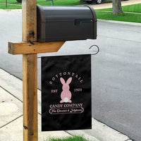 Cottontail Candy Company Vintage Easter Bunny Garden Flag Retro Chocolate and Jellybeans Spring Lovers