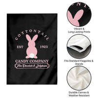 Cottontail Candy Company Vintage Easter Bunny Garden Flag Retro Chocolate and Jellybeans Spring Lovers