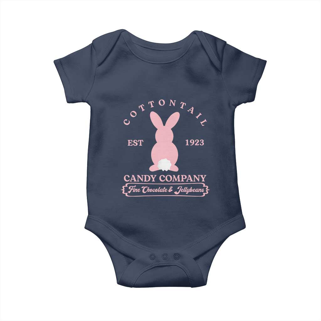 Cottontail Candy Company Vintage Easter Bunny Baby Onesie Retro Chocolate and Jellybeans Spring Lovers