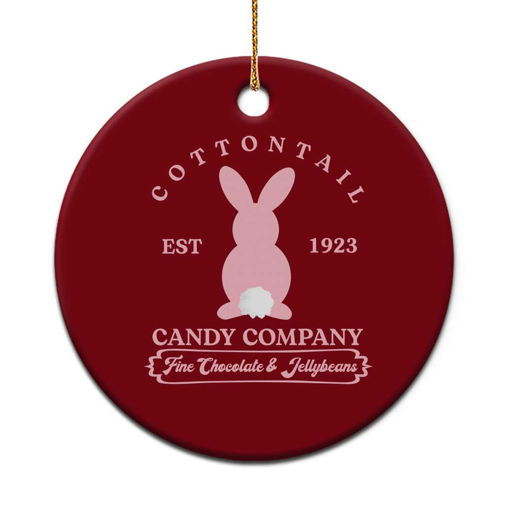 Cottontail Candy Company Vintage Easter Bunny Ceramic Ornament Retro Chocolate and Jellybeans Spring Lovers