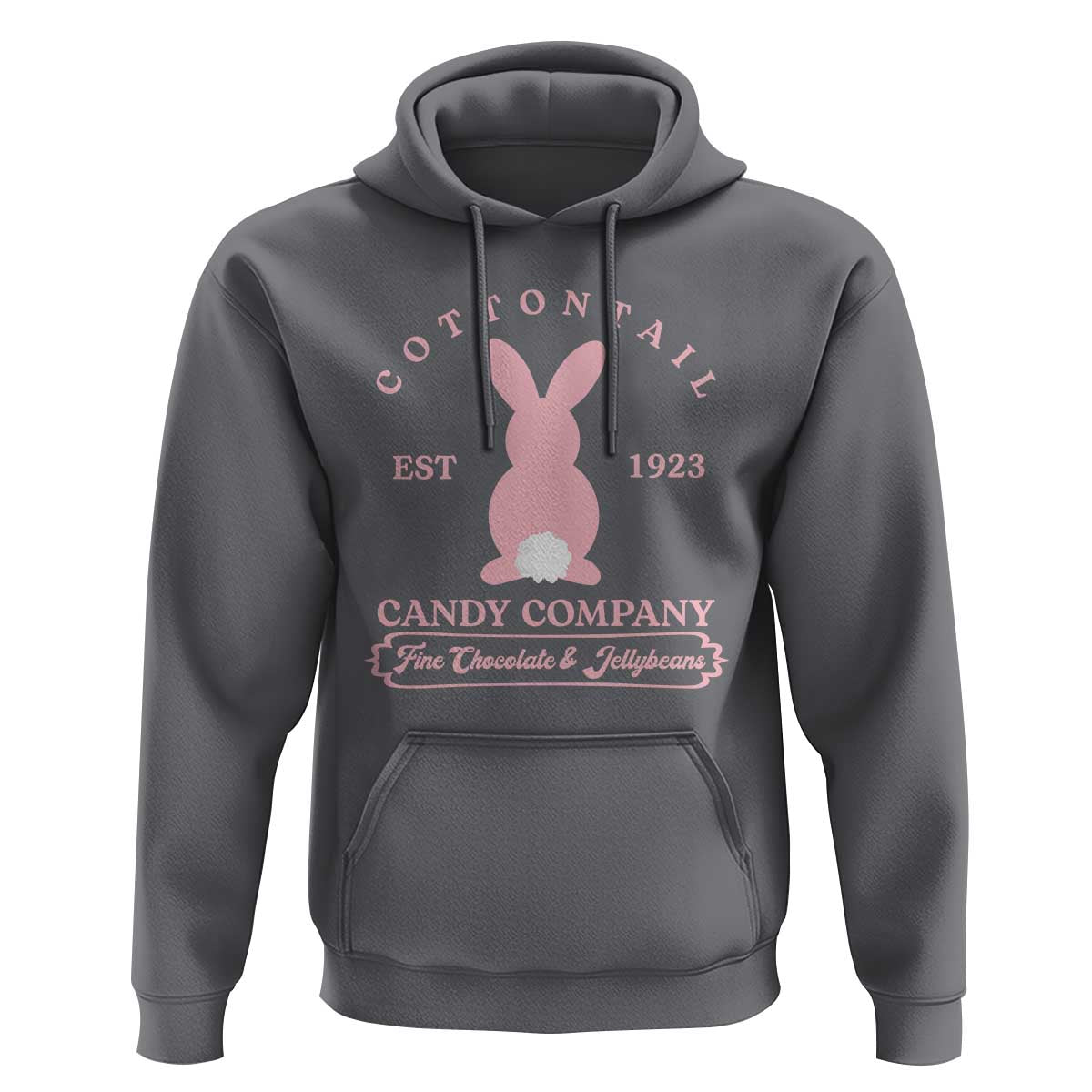 Cottontail Candy Company Vintage Easter Bunny Hoodie Retro Chocolate and Jellybeans Spring Lovers