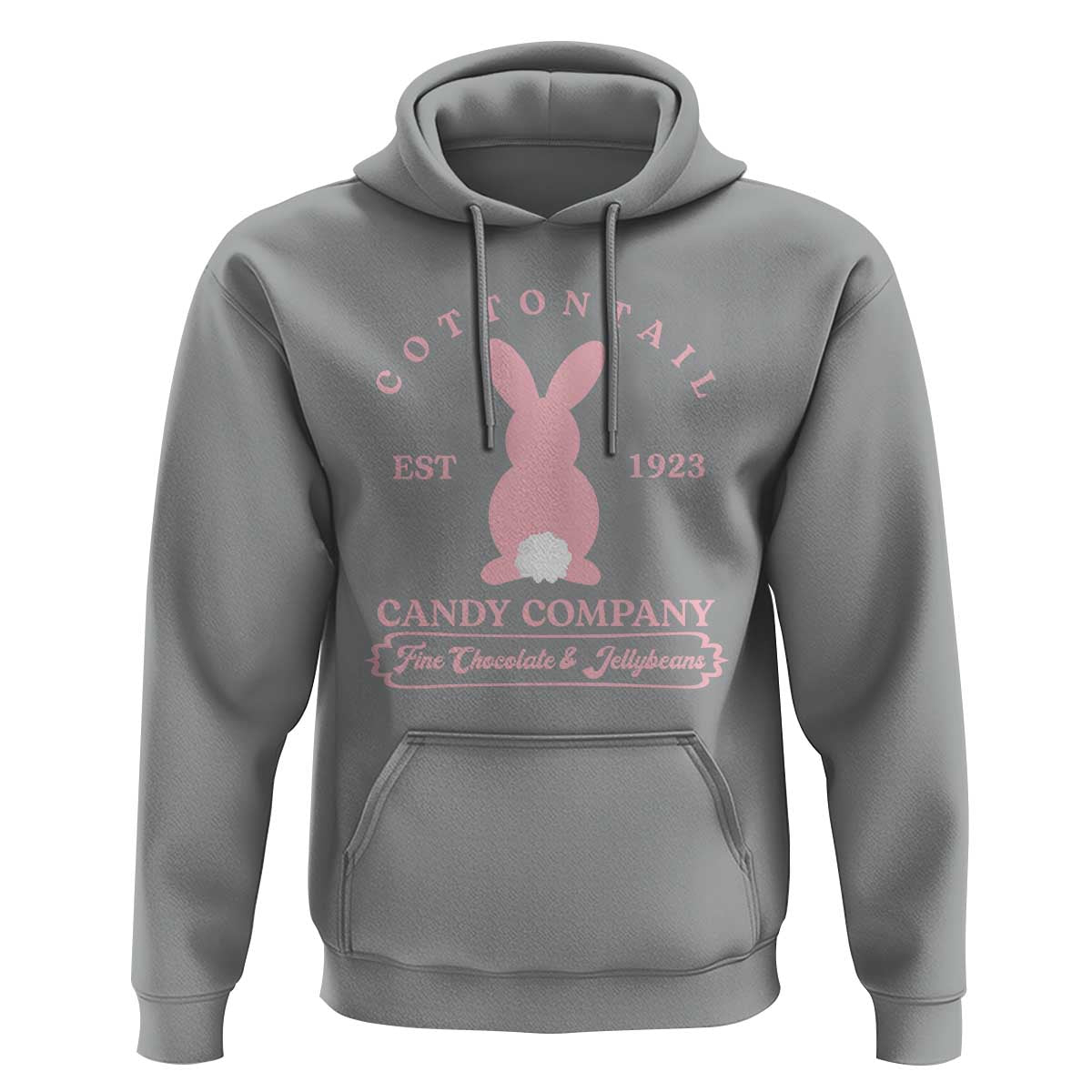 Cottontail Candy Company Vintage Easter Bunny Hoodie Retro Chocolate and Jellybeans Spring Lovers