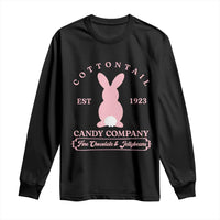 Cottontail Candy Company Vintage Easter Bunny Long Sleeve Shirt Retro Chocolate and Jellybeans Spring Lovers