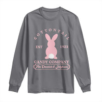 Cottontail Candy Company Vintage Easter Bunny Long Sleeve Shirt Retro Chocolate and Jellybeans Spring Lovers