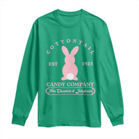 Cottontail Candy Company Vintage Easter Bunny Long Sleeve Shirt Retro Chocolate and Jellybeans Spring Lovers