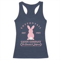 Cottontail Candy Company Vintage Easter Bunny Racerback Tank Top Retro Chocolate and Jellybeans Spring Lovers