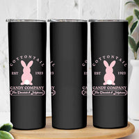 Cottontail Candy Company Vintage Easter Bunny Skinny Tumbler Retro Chocolate and Jellybeans Spring Lovers