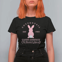 Cottontail Candy Company Vintage Easter Bunny T Shirt For Women Retro Chocolate and Jellybeans Spring Lovers