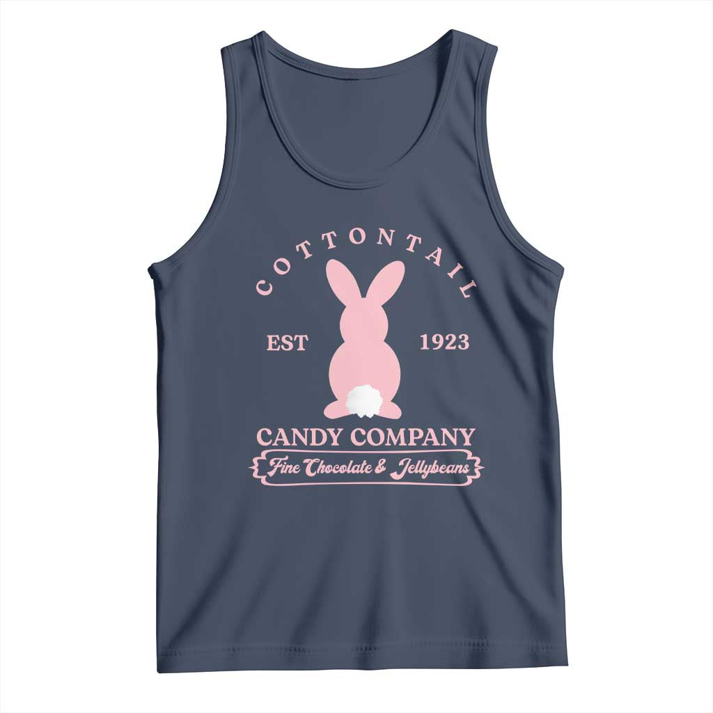 Cottontail Candy Company Vintage Easter Bunny Tank Top Retro Chocolate and Jellybeans Spring Lovers