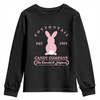 Cottontail Candy Company Vintage Easter Bunny Youth Sweatshirt Retro Chocolate and Jellybeans Spring Lovers