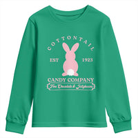 Cottontail Candy Company Vintage Easter Bunny Youth Sweatshirt Retro Chocolate and Jellybeans Spring Lovers