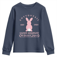 Cottontail Candy Company Vintage Easter Bunny Youth Sweatshirt Retro Chocolate and Jellybeans Spring Lovers