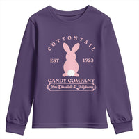 Cottontail Candy Company Vintage Easter Bunny Youth Sweatshirt Retro Chocolate and Jellybeans Spring Lovers