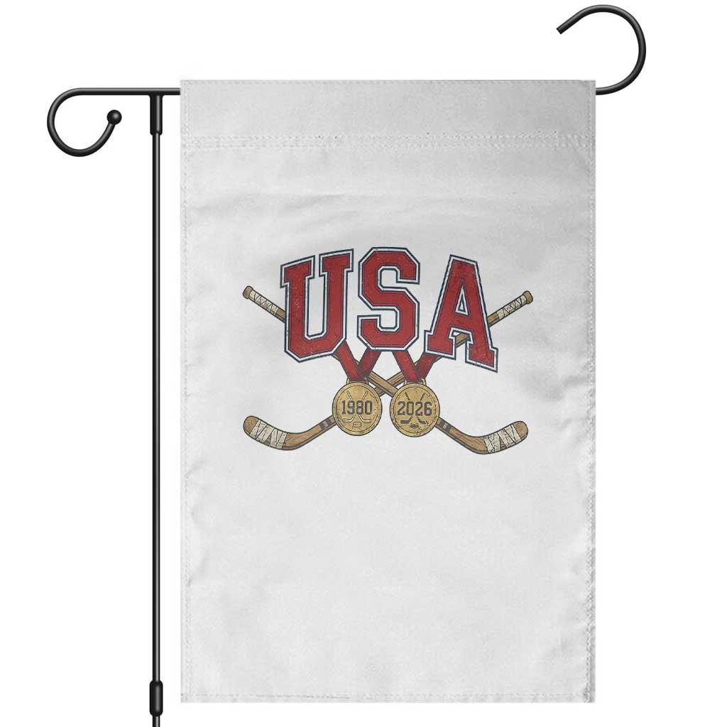 USA Ice Hockey Pride 1980 to 2026 Legacy Garden Flag Patriotic American Champions