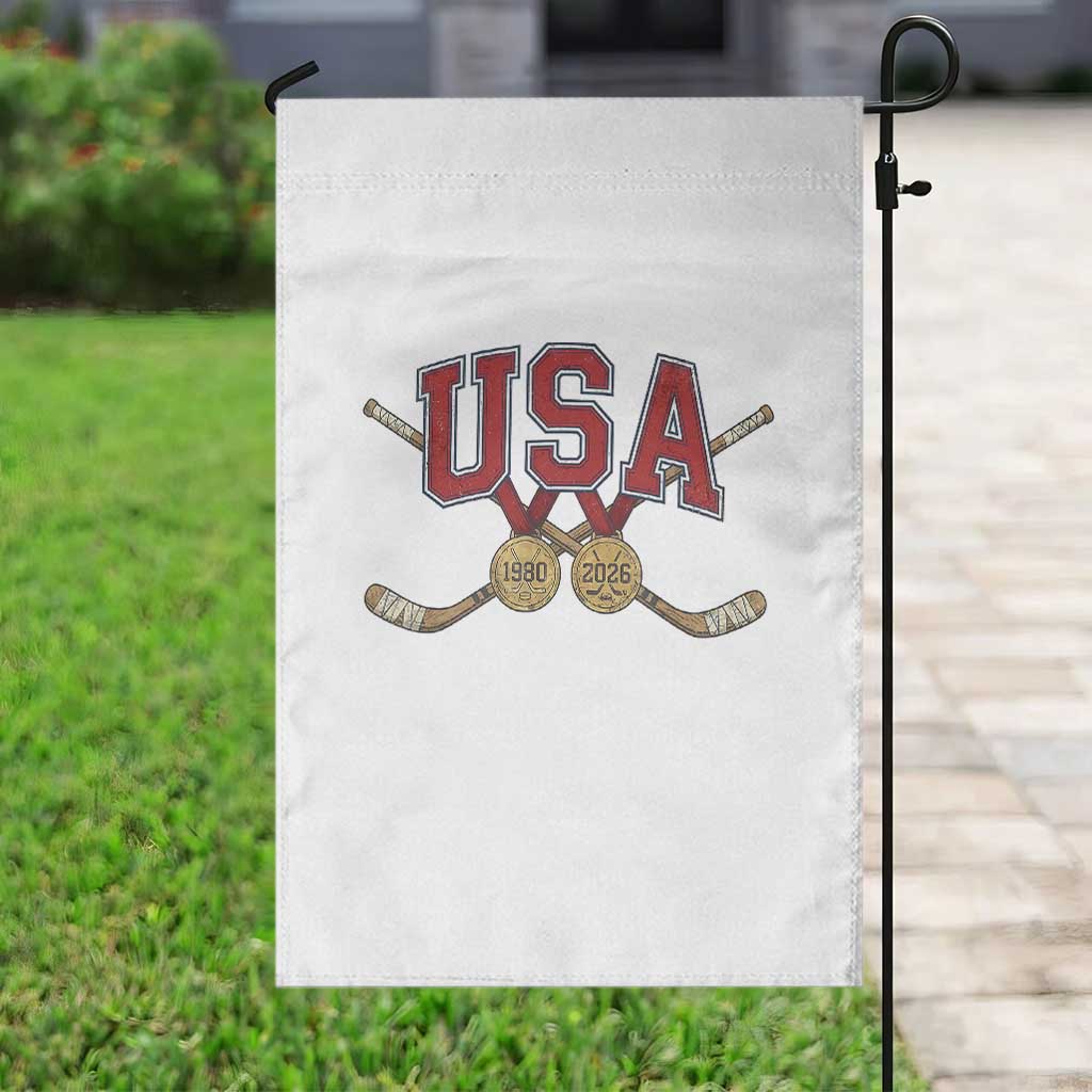 USA Ice Hockey Pride 1980 to 2026 Legacy Garden Flag Patriotic American Champions