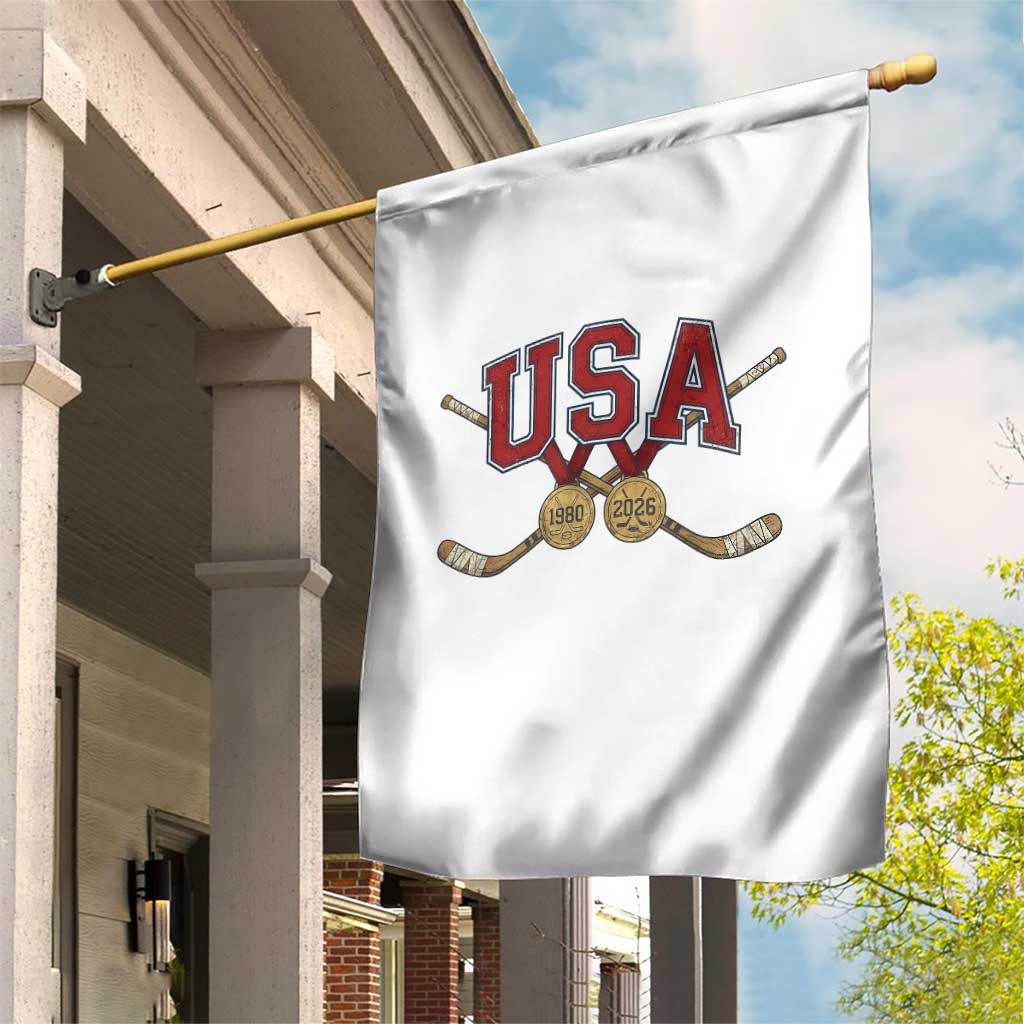 USA Ice Hockey Pride 1980 to 2026 Legacy Garden Flag Patriotic American Champions