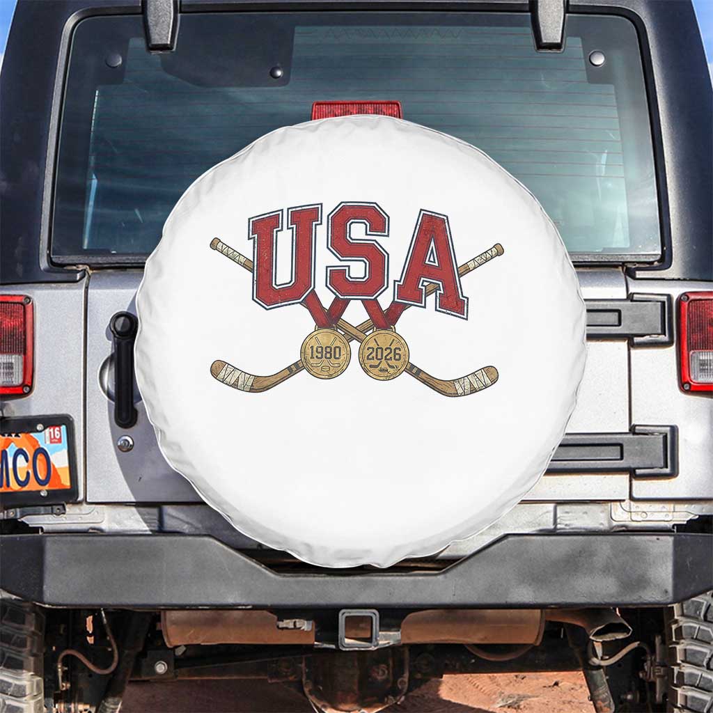 USA Ice Hockey Pride 1980 to 2026 Legacy Spare Tire Cover Patriotic American Champions