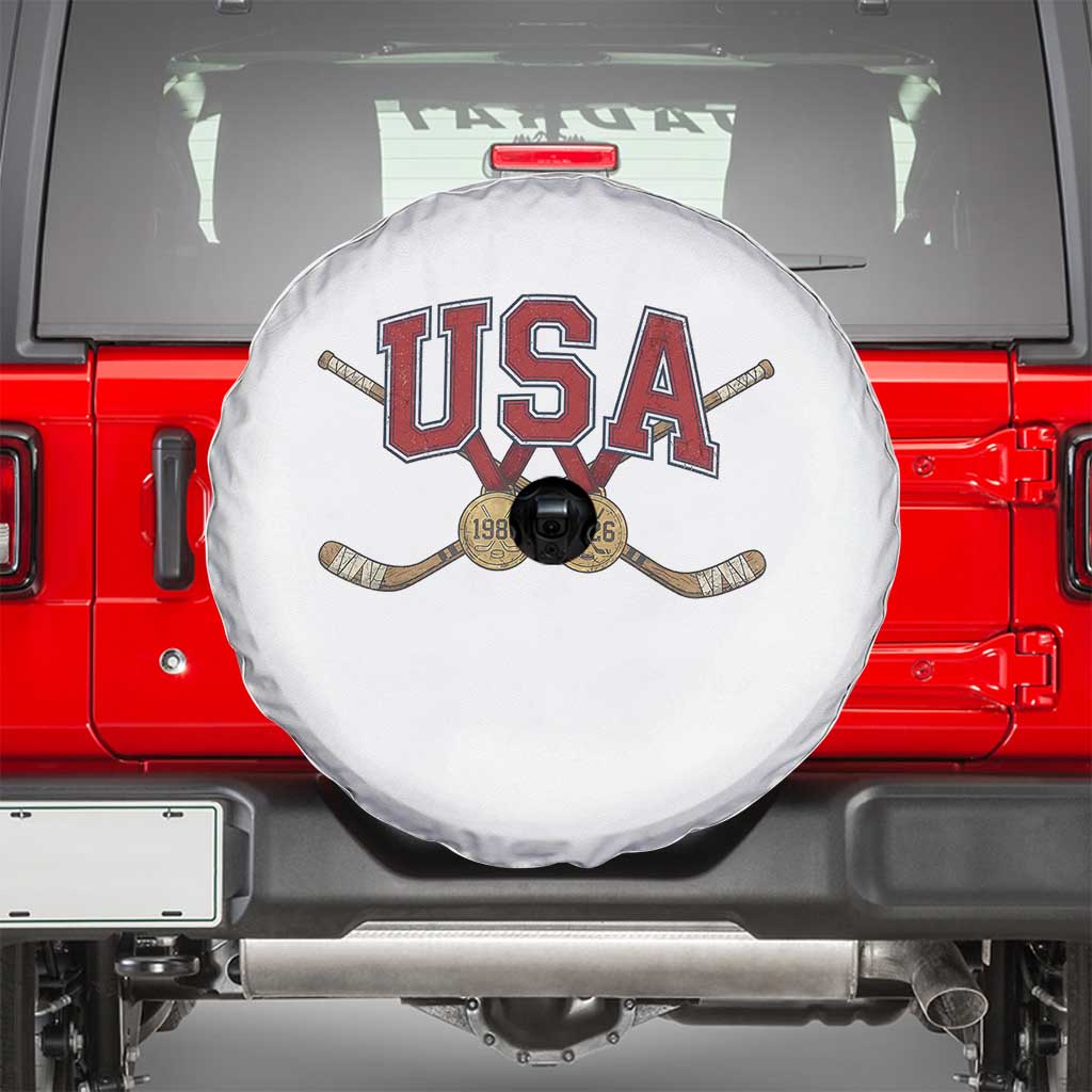 USA Ice Hockey Pride 1980 to 2026 Legacy Spare Tire Cover Patriotic American Champions