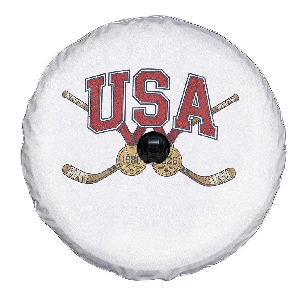 USA Ice Hockey Pride 1980 to 2026 Legacy Spare Tire Cover Patriotic American Champions