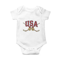 USA Ice Hockey Pride 1980 to 2026 Legacy Baby Onesie Patriotic American Champions
