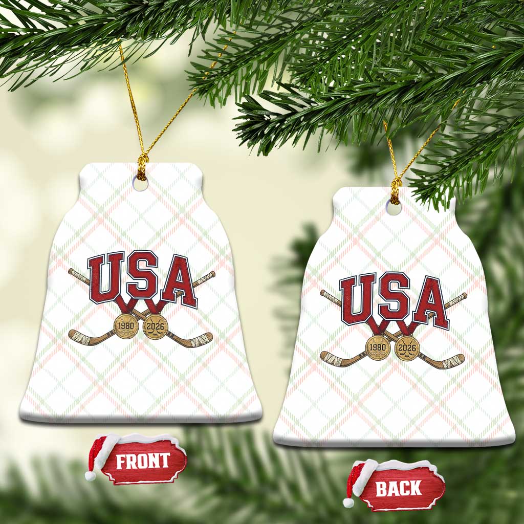 USA Ice Hockey Pride 1980 to 2026 Legacy Ceramic Ornament Patriotic American Champions
