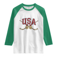 USA Ice Hockey Pride 1980 to 2026 Legacy Raglan Shirt Patriotic American Champions