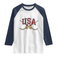 USA Ice Hockey Pride 1980 to 2026 Legacy Raglan Shirt Patriotic American Champions
