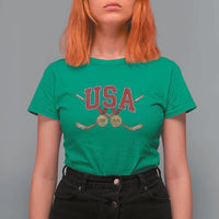 USA Ice Hockey Pride 1980 to 2026 Legacy T Shirt For Women Patriotic American Champions
