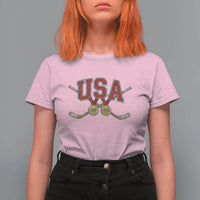 USA Ice Hockey Pride 1980 to 2026 Legacy T Shirt For Women Patriotic American Champions