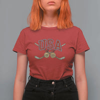 USA Ice Hockey Pride 1980 to 2026 Legacy T Shirt For Women Patriotic American Champions