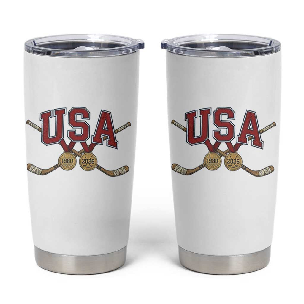 USA Ice Hockey Pride 1980 to 2026 Legacy Tumbler Cup Patriotic American Champions
