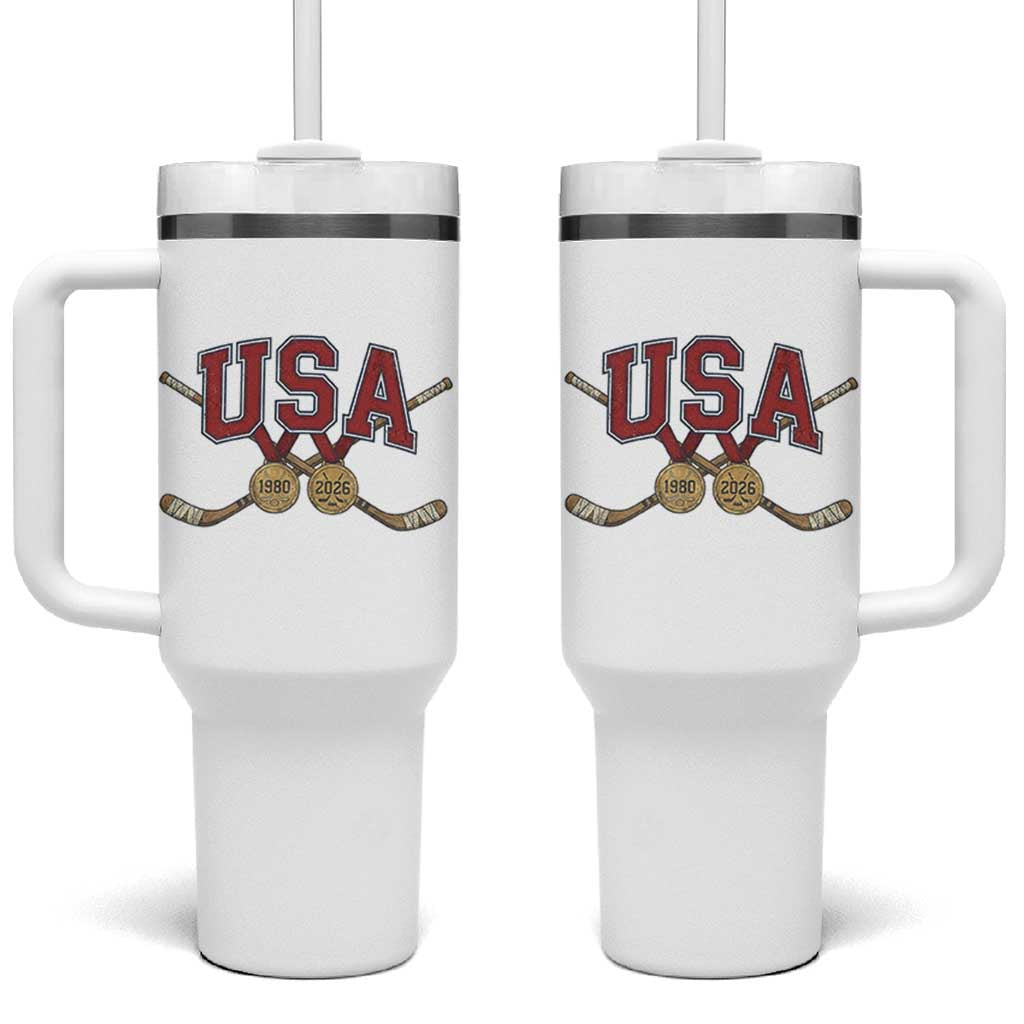 USA Ice Hockey Pride 1980 to 2026 Legacy Tumbler With Handle Patriotic American Champions