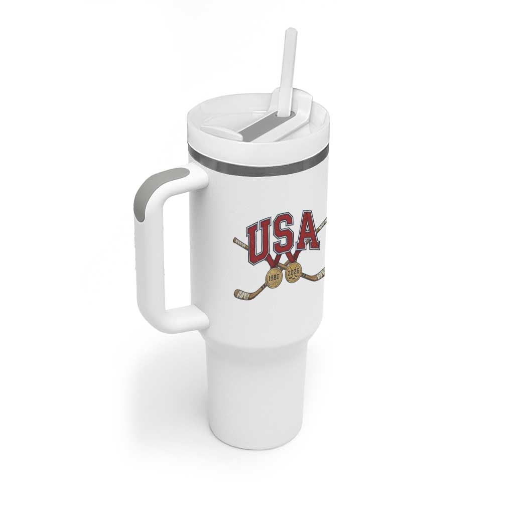 USA Ice Hockey Pride 1980 to 2026 Legacy Tumbler With Handle Patriotic American Champions