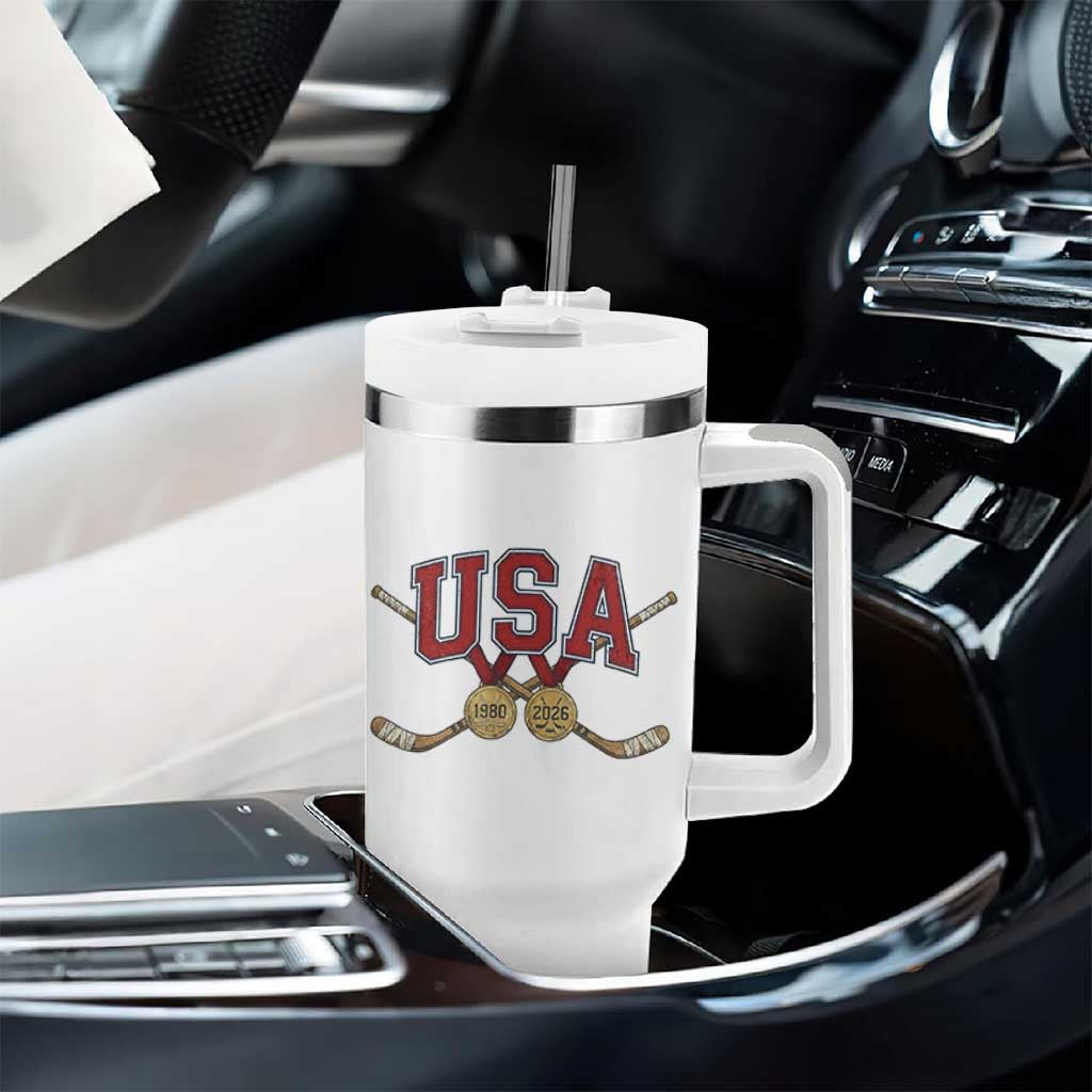 USA Ice Hockey Pride 1980 to 2026 Legacy Tumbler With Handle Patriotic American Champions