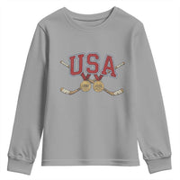 USA Ice Hockey Pride 1980 to 2026 Legacy Youth Sweatshirt Patriotic American Champions
