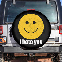 I Hate You Meme Distressed Smiling Face Spare Tire Cover Dark Humor Sarcastic Funny Attitude