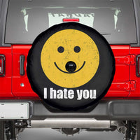 I Hate You Meme Distressed Smiling Face Spare Tire Cover Dark Humor Sarcastic Funny Attitude