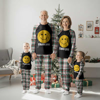 I Hate You Meme Distressed Smiling Face Plaid Pajama Set Dark Humor Sarcastic Funny Attitude