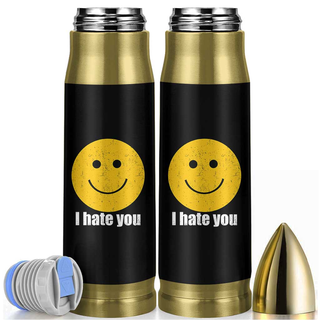 I Hate You Meme Distressed Smiling Face Bullet Tumbler Dark Humor Sarcastic Funny Attitude