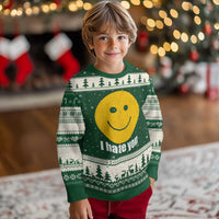 I Hate You Meme Distressed Smiling Face Ugly Christmas Sweater Dark Humor Sarcastic Funny Attitude