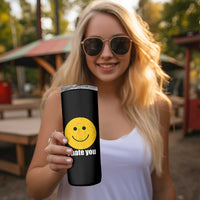 I Hate You Meme Distressed Smiling Face Skinny Tumbler Dark Humor Sarcastic Funny Attitude