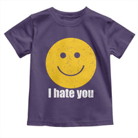 I Hate You Meme Distressed Smiling Face Toddler T Shirt Dark Humor Sarcastic Funny Attitude
