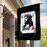 Jesus Is King Playing Card Graphic Garden Flag King of Hearts Christian Faith