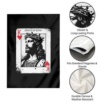 Jesus Is King Playing Card Graphic Garden Flag King of Hearts Christian Faith