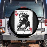 Jesus Is King Playing Card Graphic Spare Tire Cover King of Hearts Christian Faith